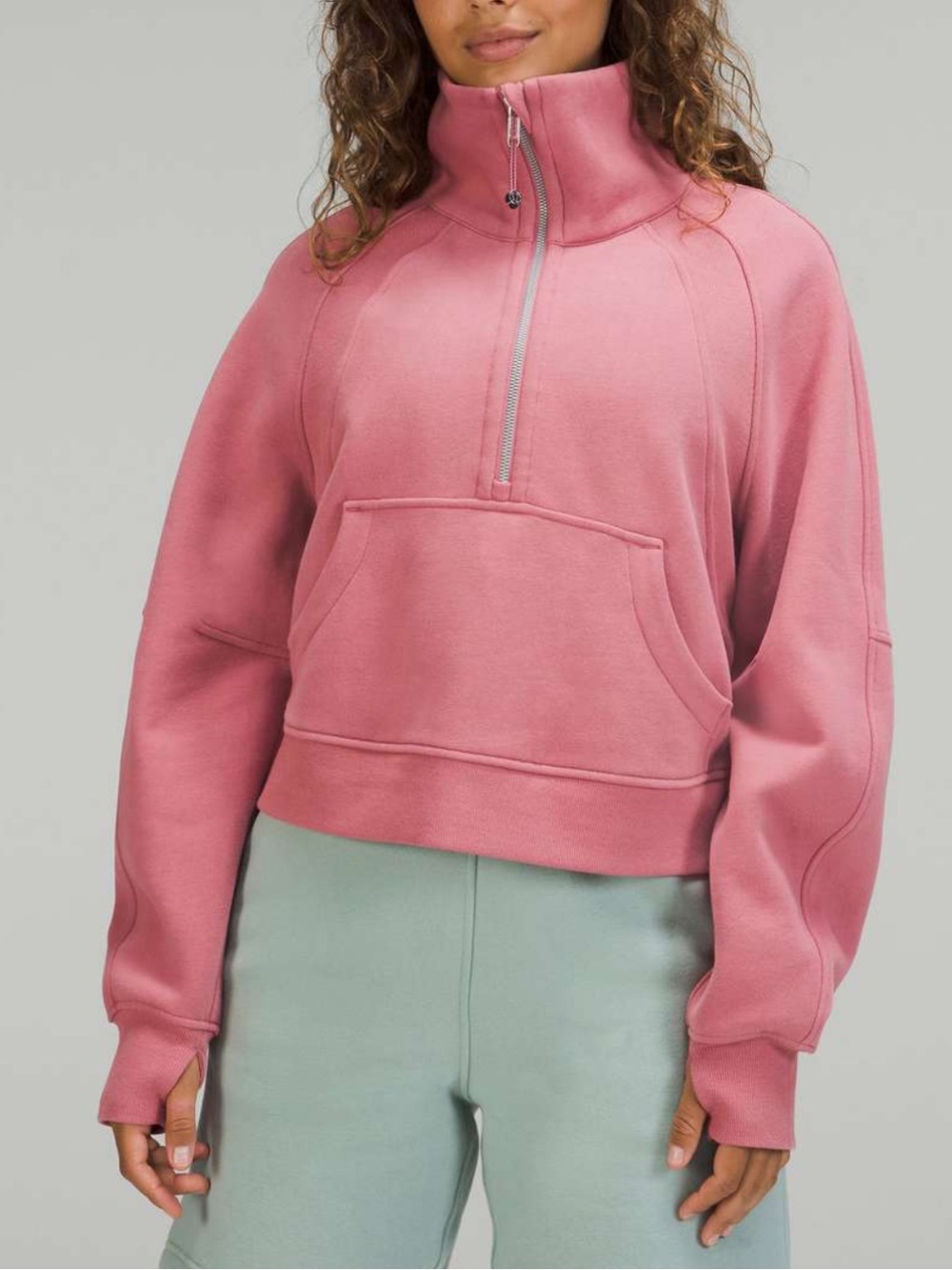 Women’s Lululemon Scuba Oversized Funnel Neck Half Zip Brier Rose XS/S